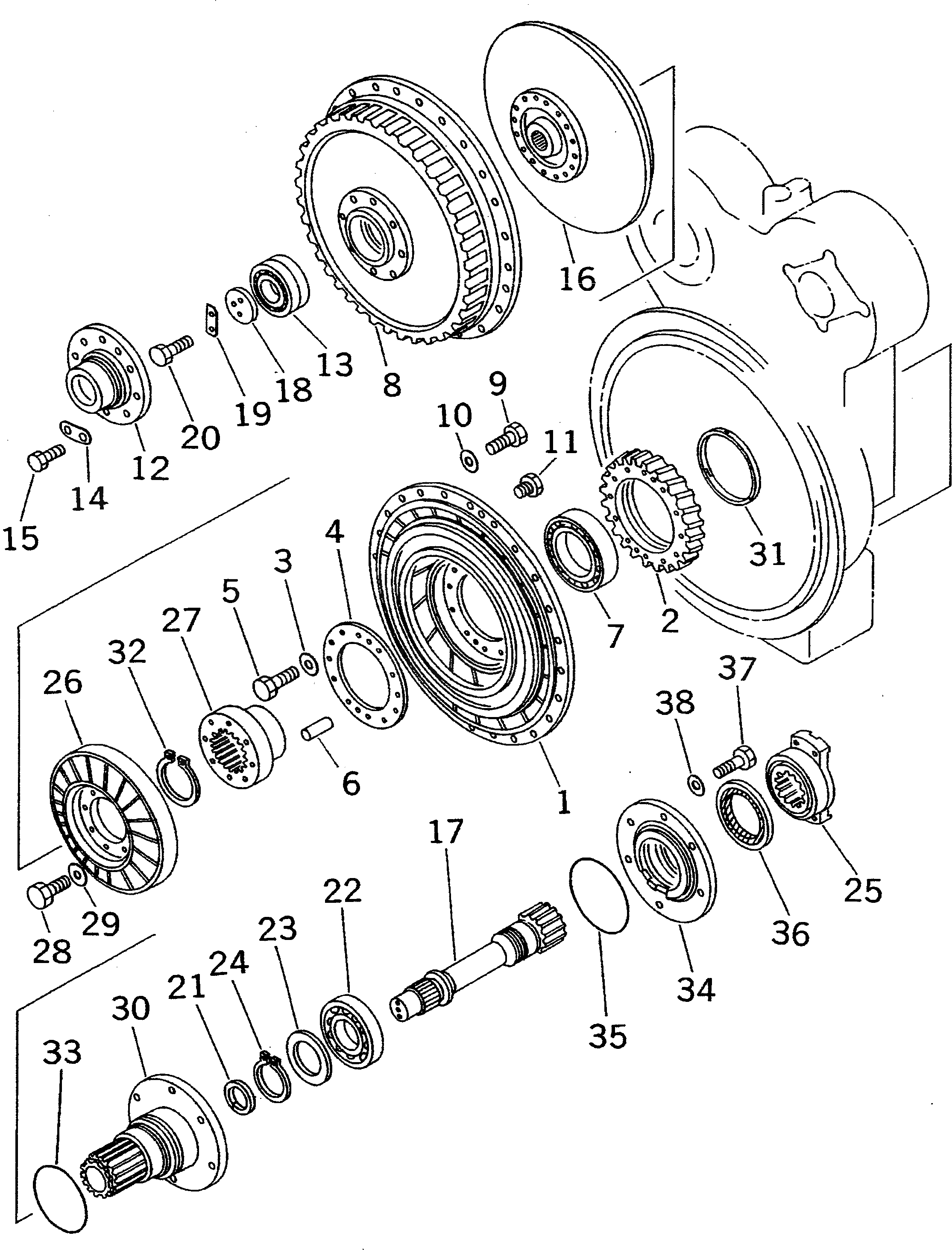 Вал 144-13-11653 Komatsu