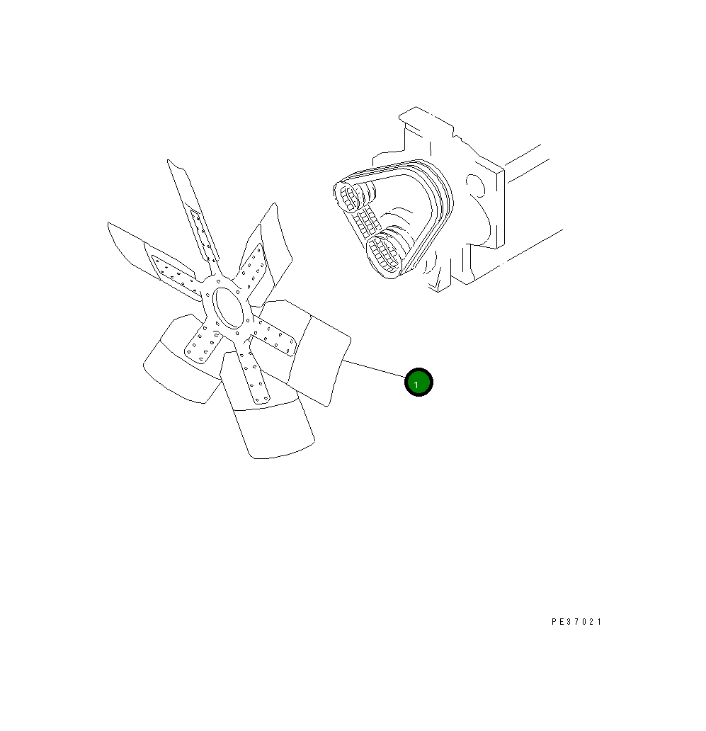 Вентилятор охлаждения 600-645-1320 Komatsu