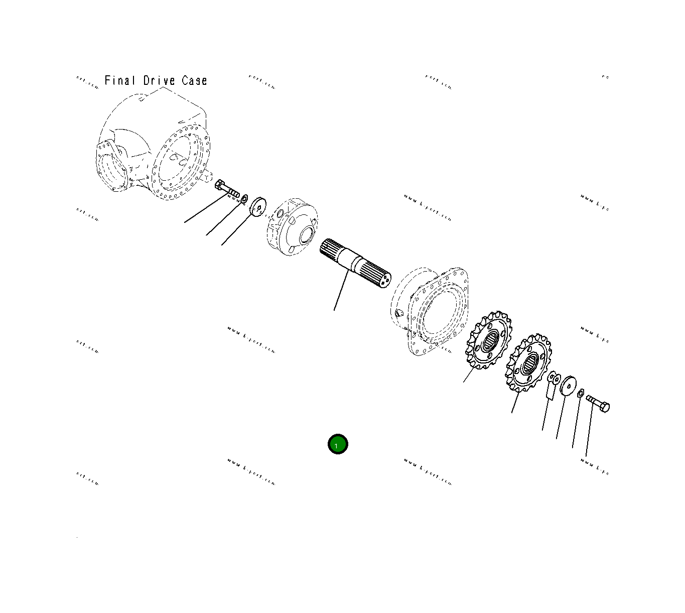 Вал 23H-22-11910 Komatsu