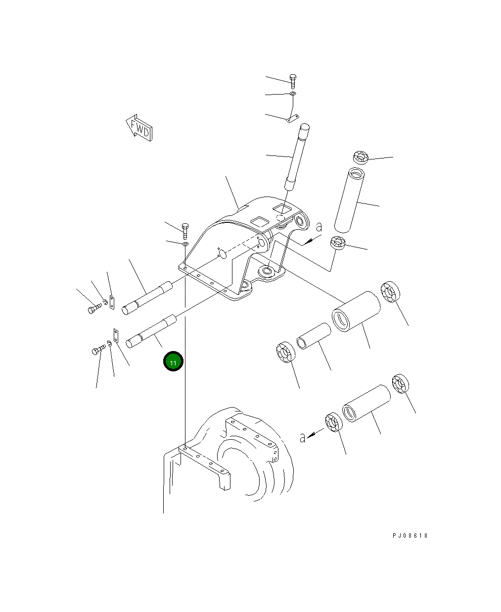 Вал 112-961-3131 Komatsu