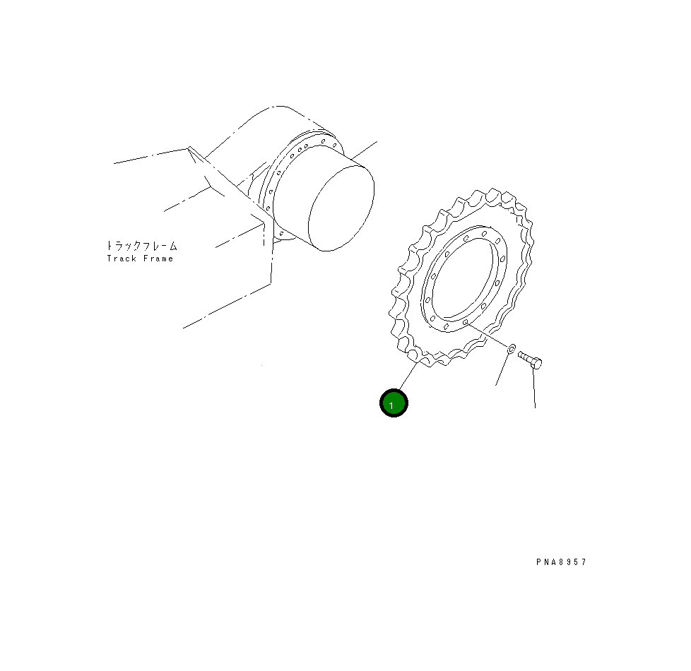 Ведущая звезда 21W-27-11111 Komatsu