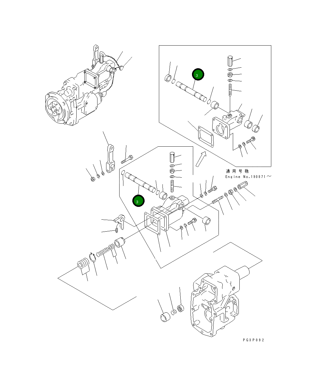 Вал 6610-71-3131 Komatsu