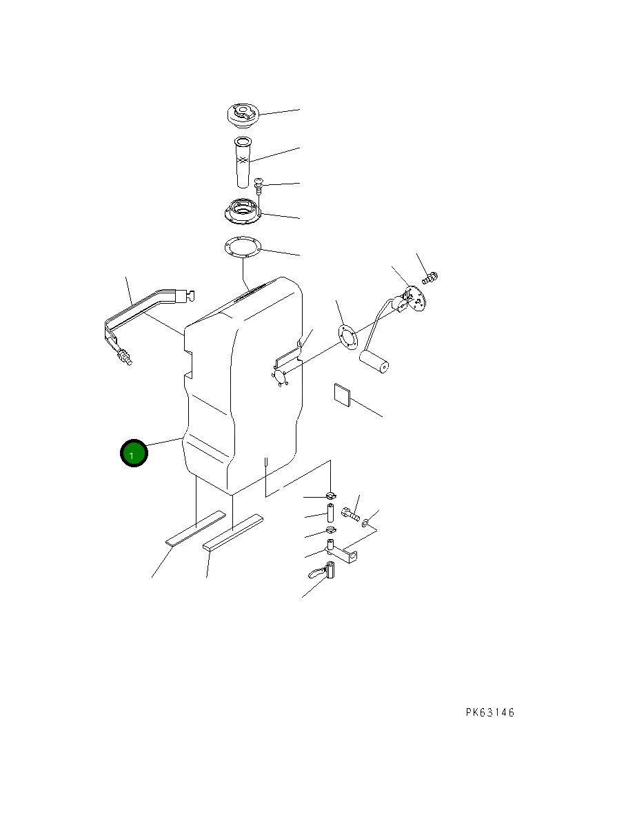 Бак 20M-04-81112 Komatsu