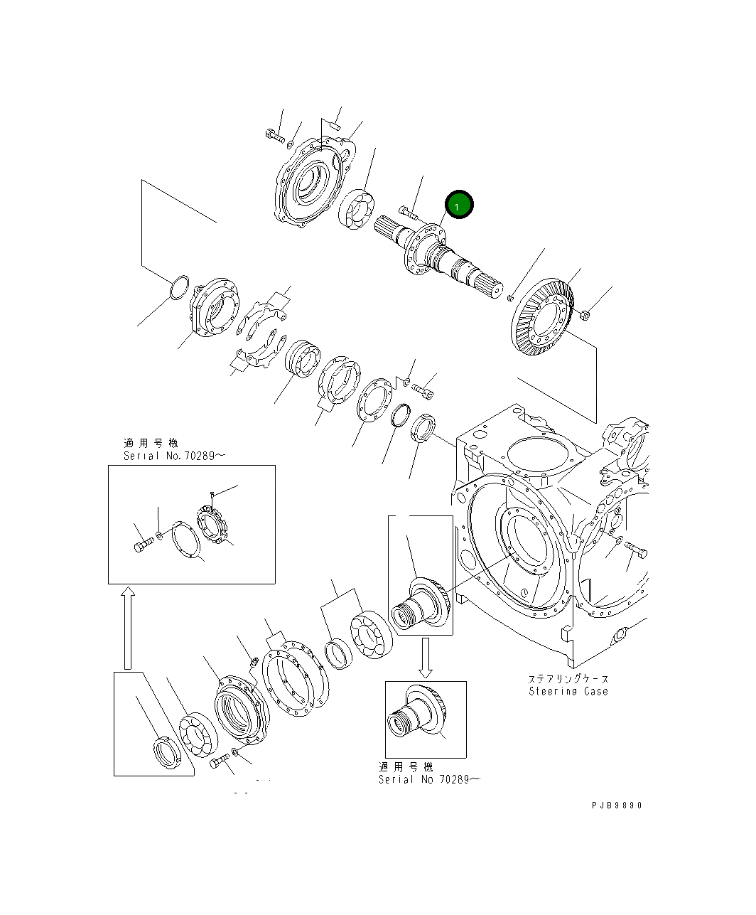 Вал 17A-22-15460 Komatsu