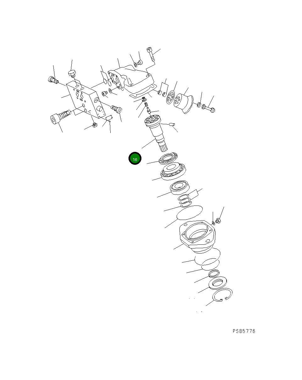 Вал 21P-60-K2760 Komatsu
