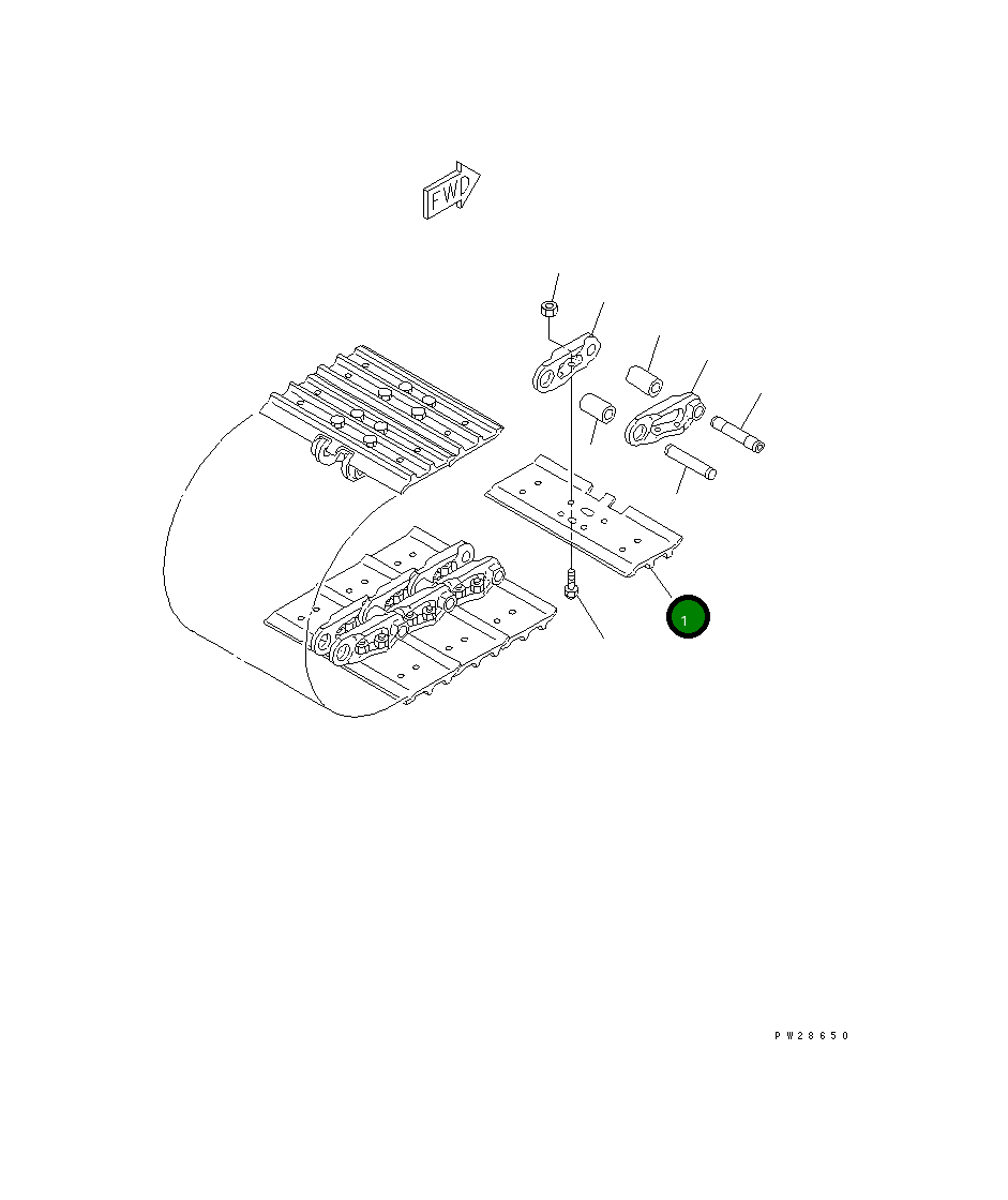 Башмак 22M-32-11110 Komatsu