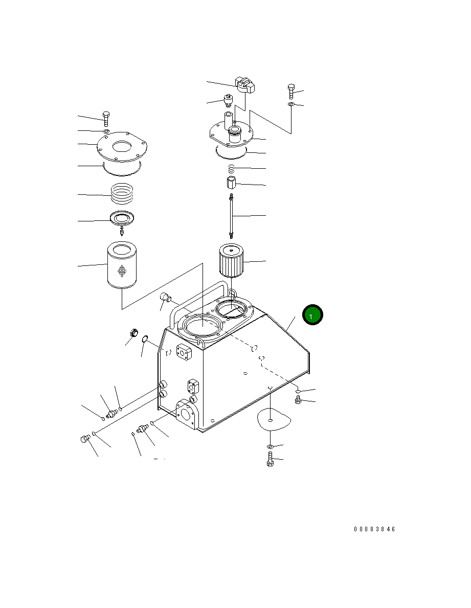 Бак 154-60-72311 Komatsu