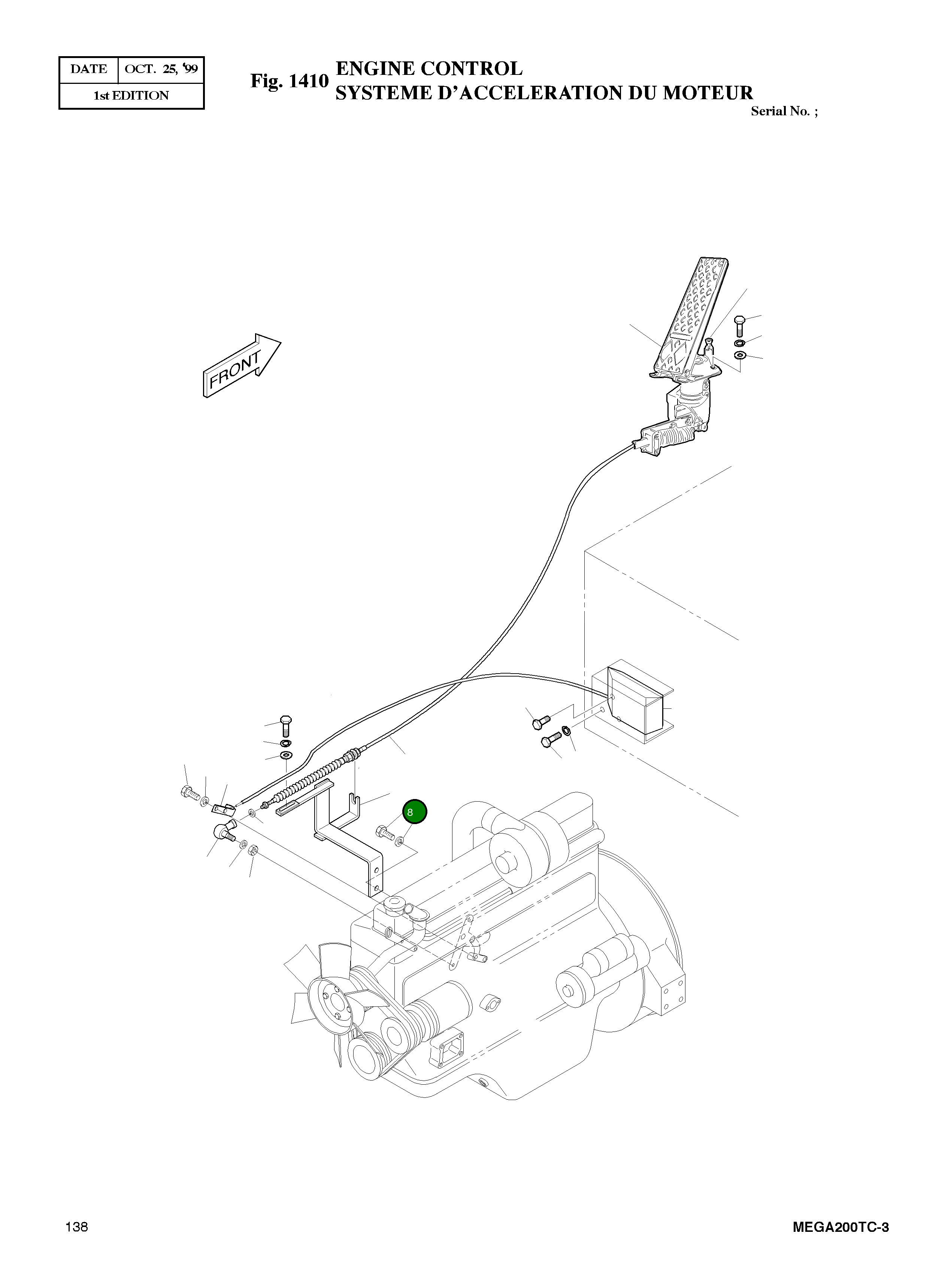 Болт M10X1.25X22 S0711953 Komatsu