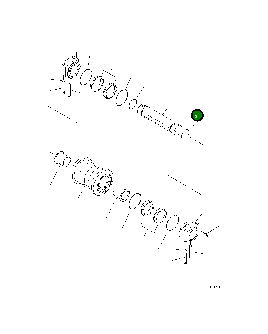 Вал 21M-30-15120 Komatsu