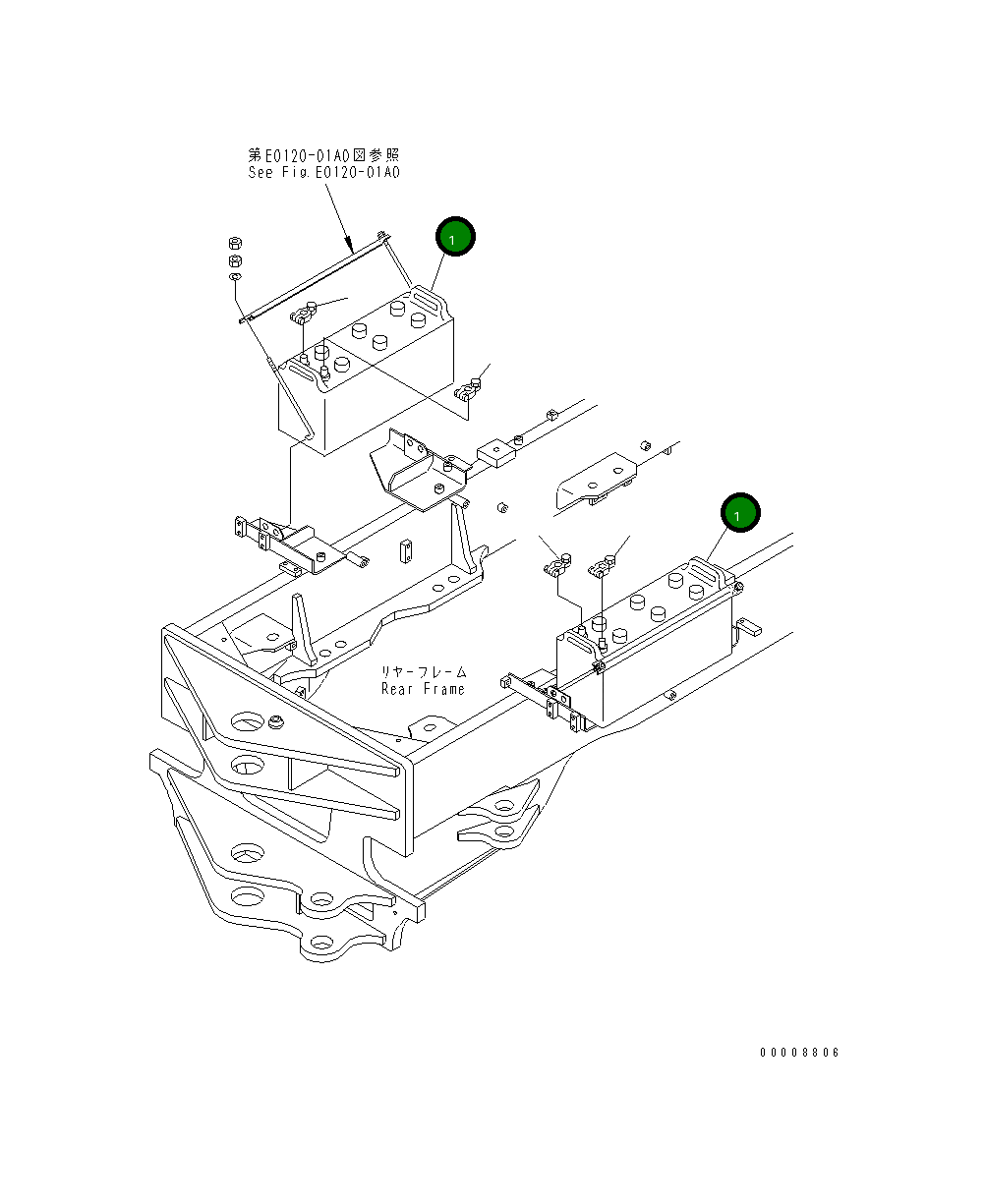 Аккумулятор WET (195G51) 232-06-51670 Komatsu
