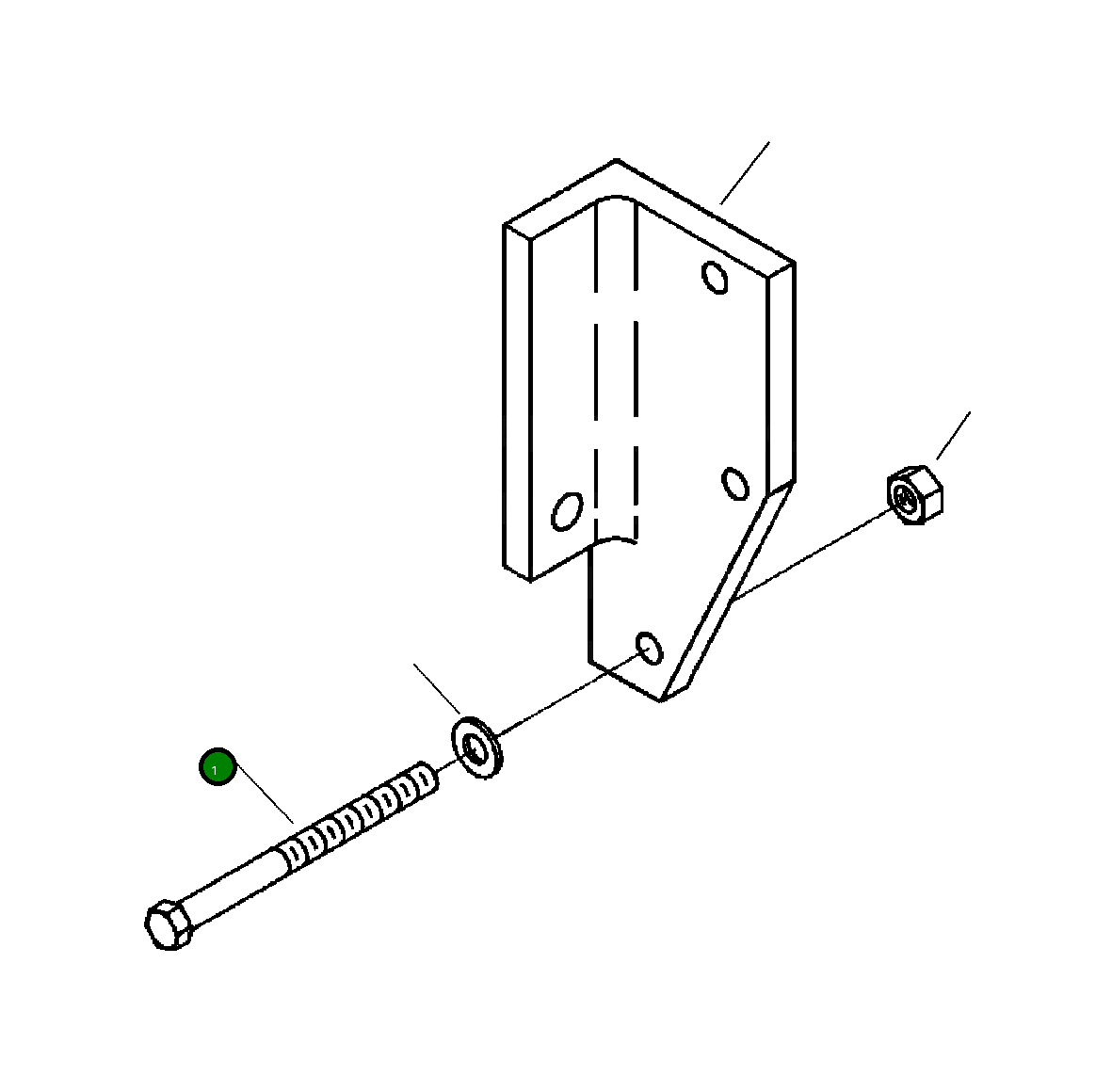 Болт (3/8-16x4 3/4 INCH) 1237 996 H1 Komatsu
