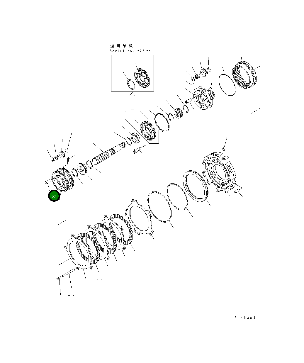 Вал 21J-15-12520 Komatsu