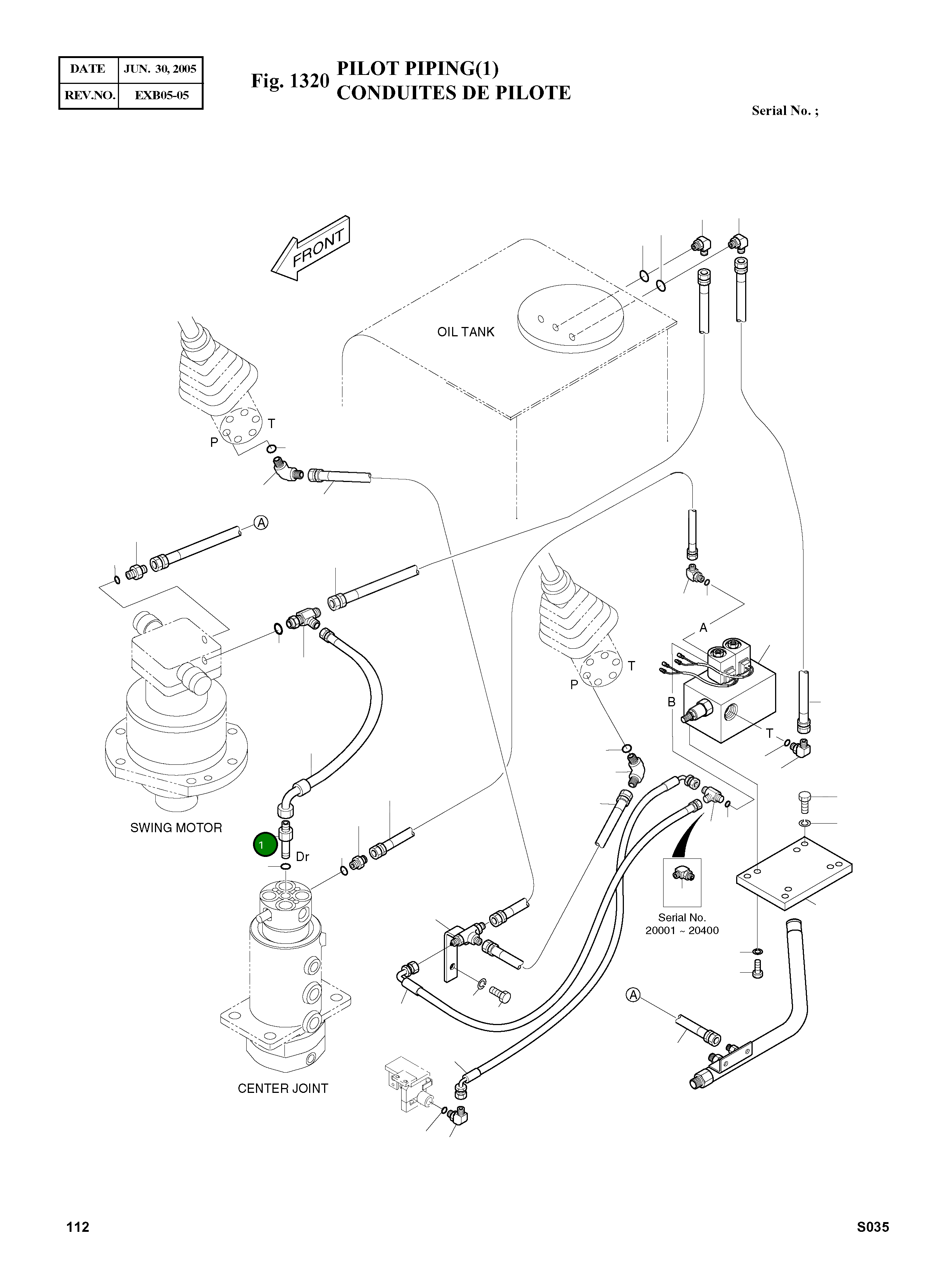 Адаптер PFO3/8XPF3/8 2181-2202D11 Komatsu