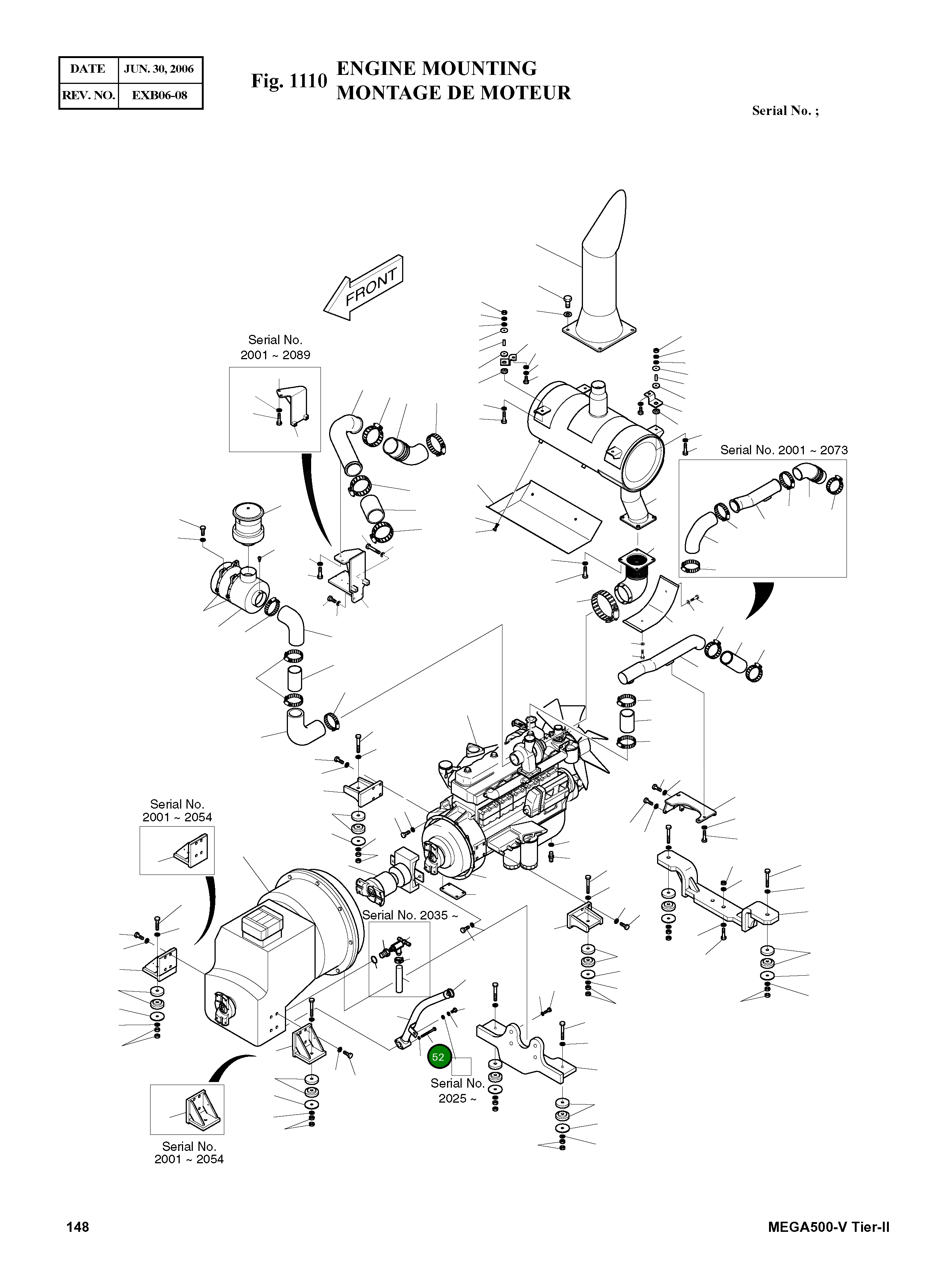 Болт M8X1.25X90 S2210466 Komatsu