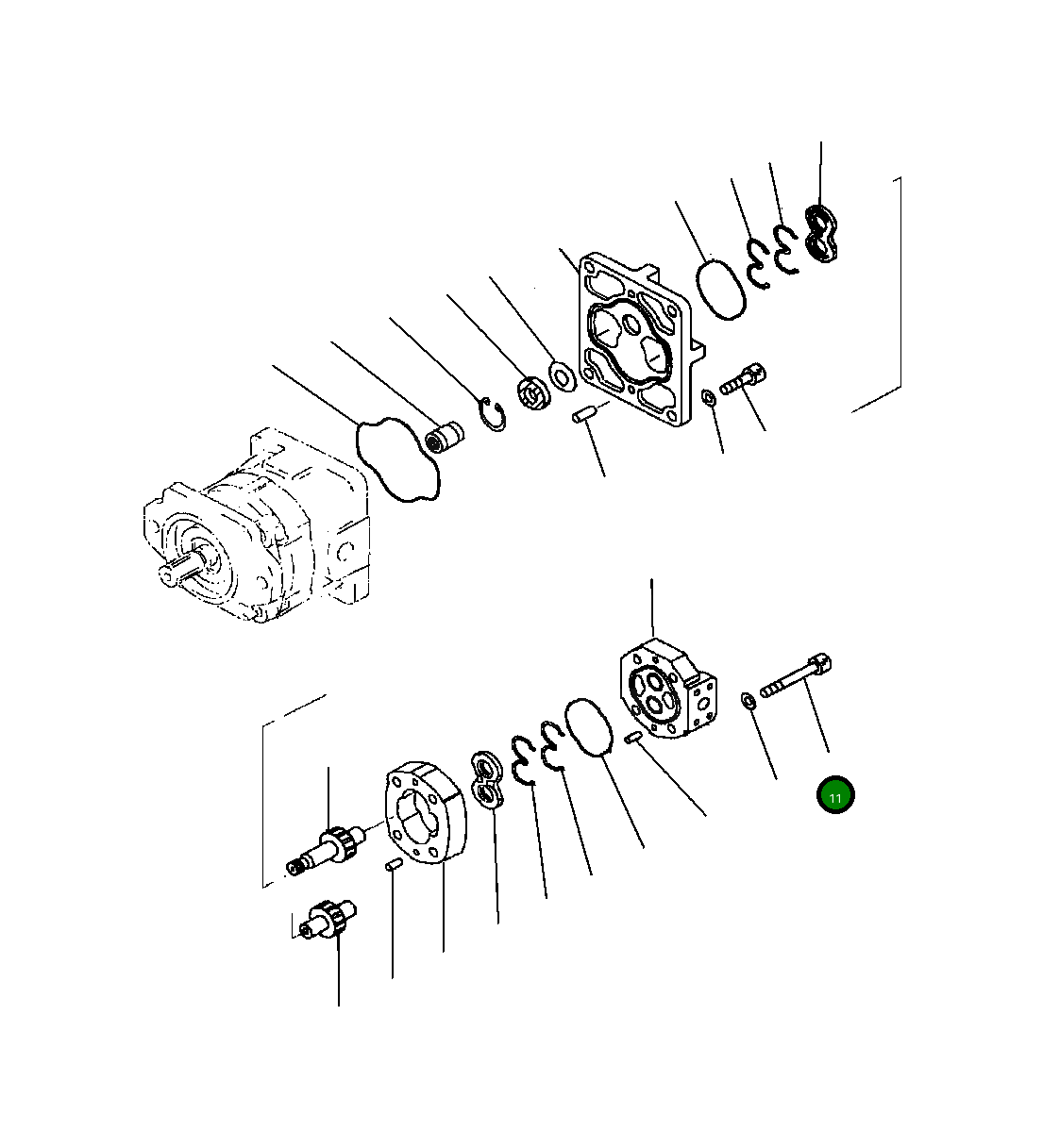Болт 012523-61200 Komatsu