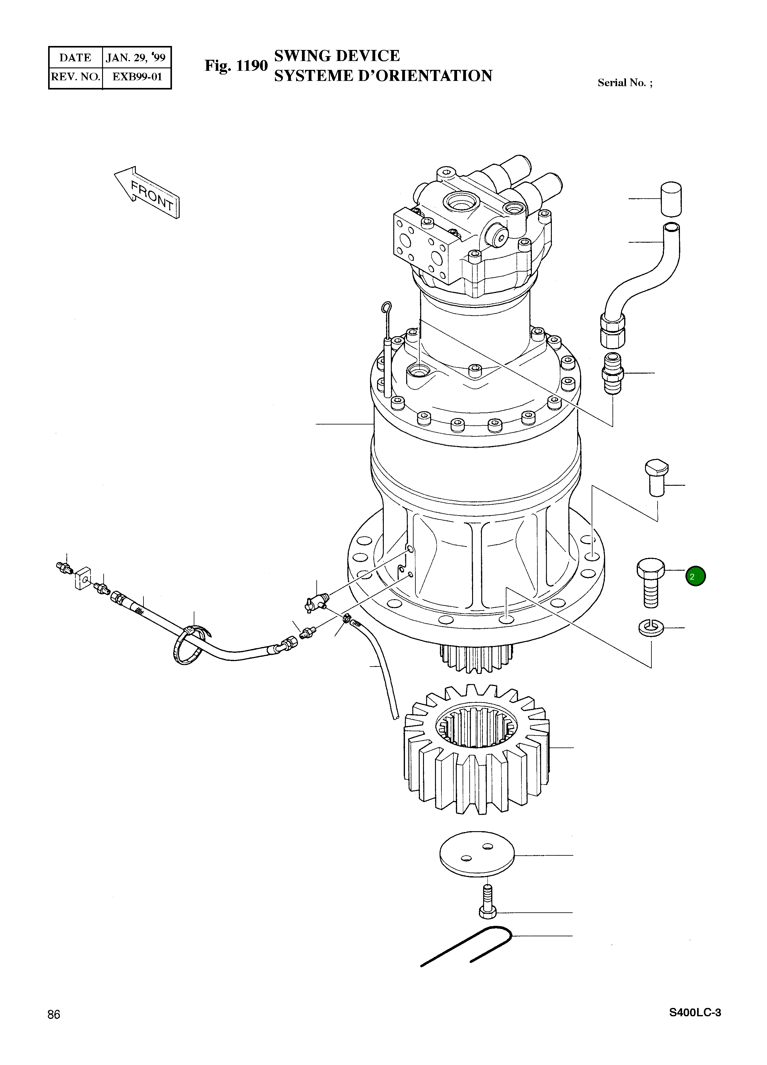 Болт M24X2.0X70 S0774761 Komatsu