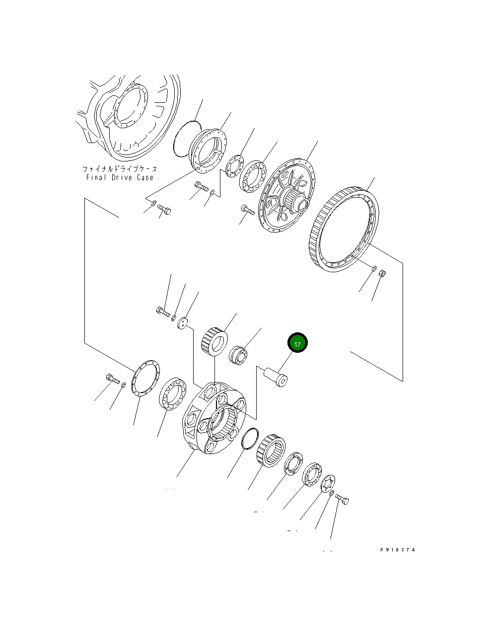 Вал 19M-27-11570 Komatsu
