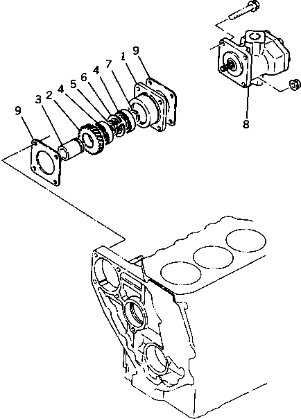 Вал YM129354-26400 Komatsu