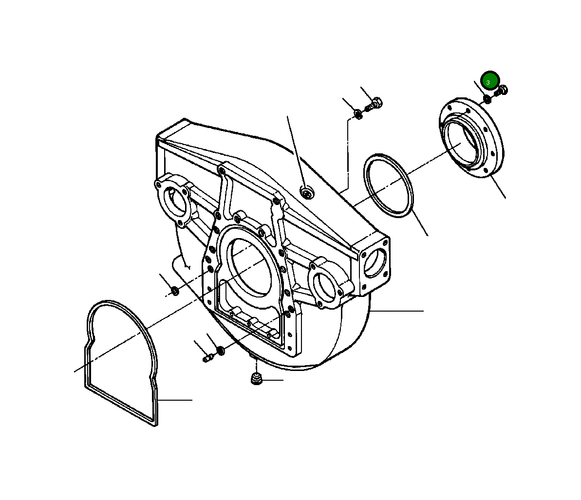 Болт (1/4 - 20x5/8 INCH) 1238 722 H1 Komatsu