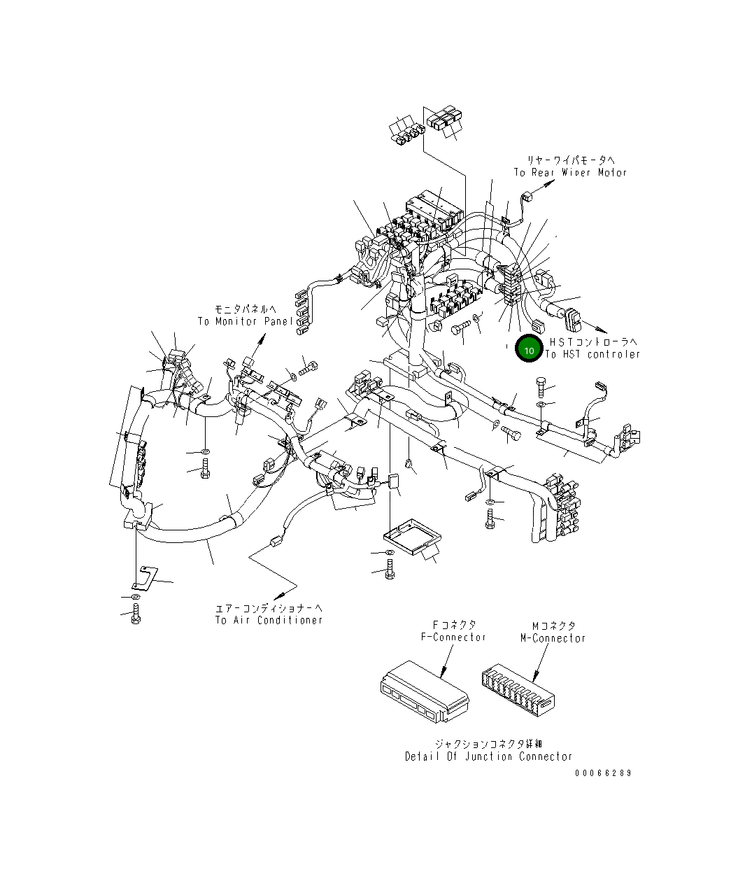 F-разъём, синий HM6400-0014 Komatsu