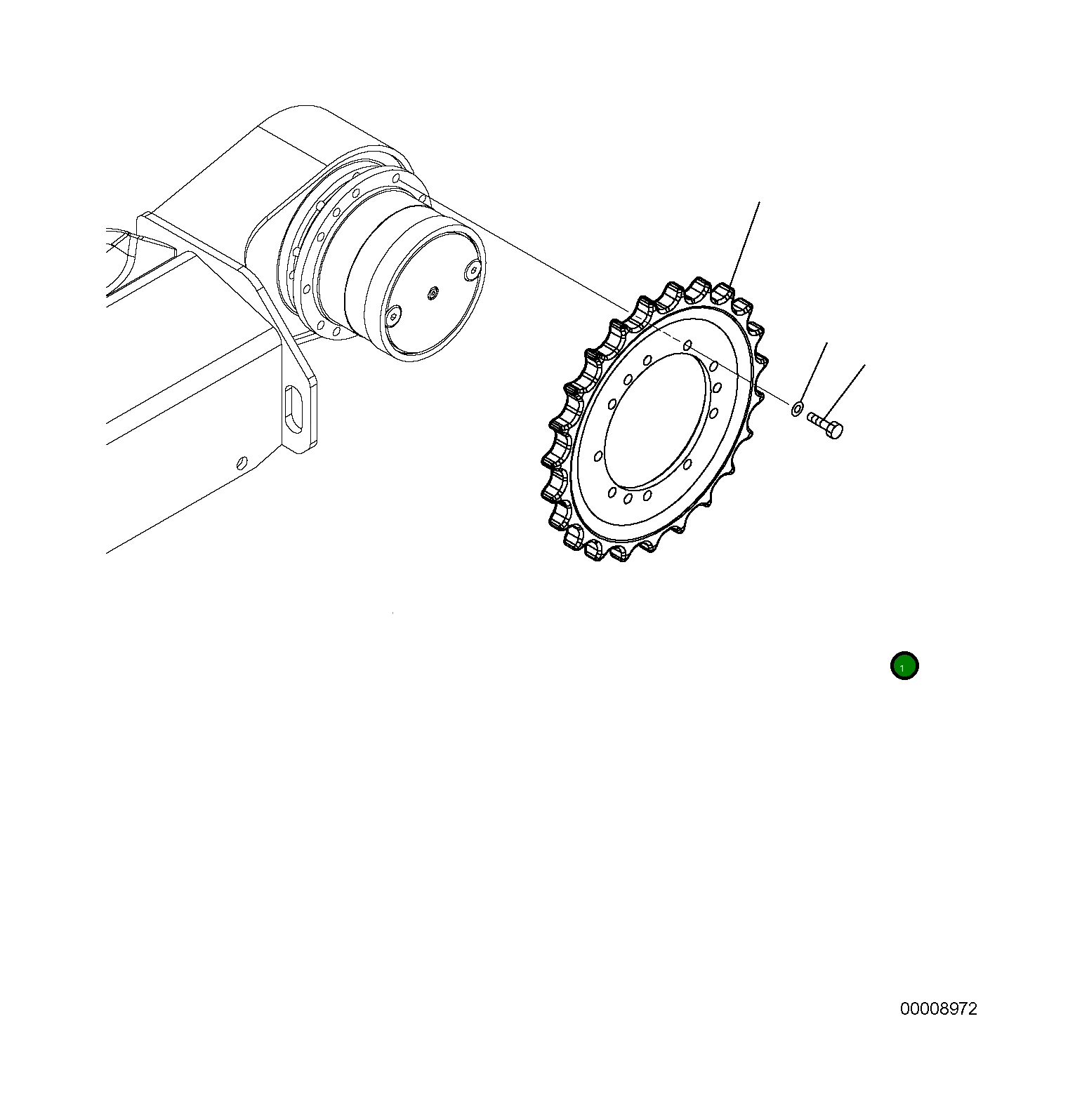 Ведущая звезда 22L-27-R1110 Komatsu