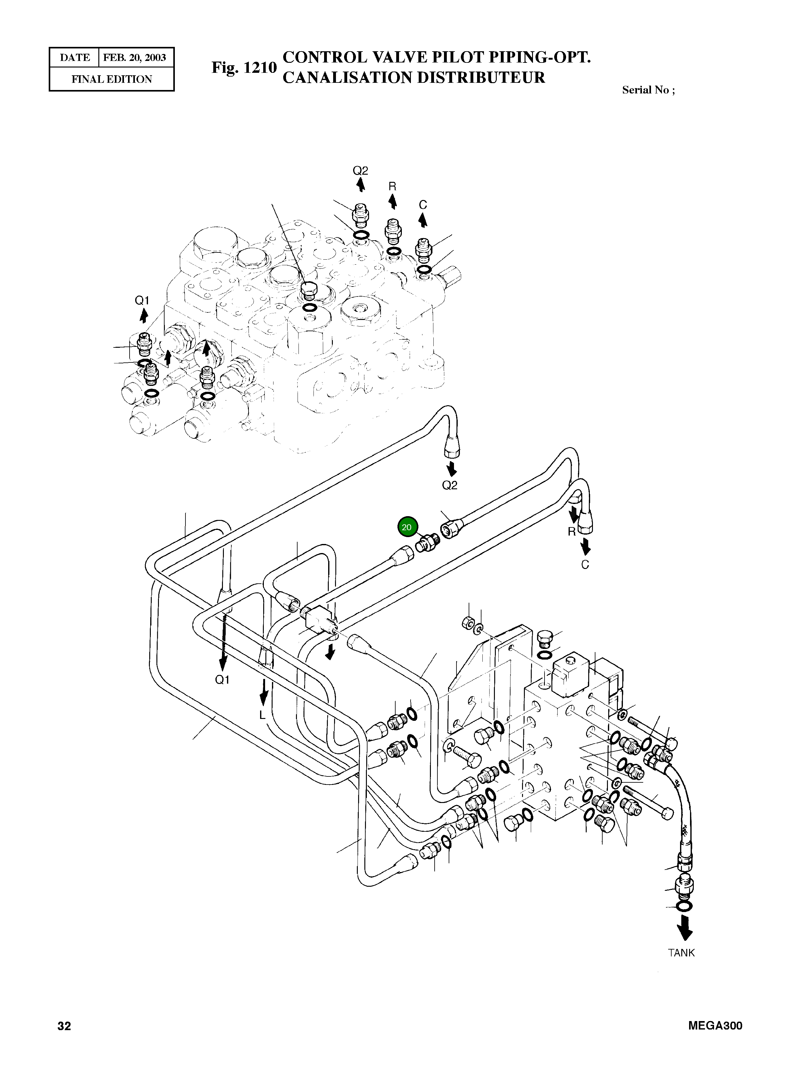 Адаптер M16X1.5-M16X1.5 2181-1953D1 Komatsu