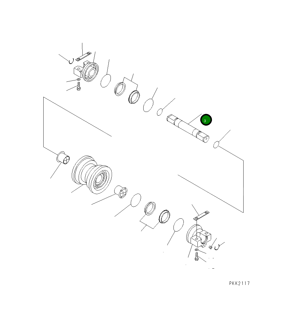 Вал 124-30-51142 Komatsu