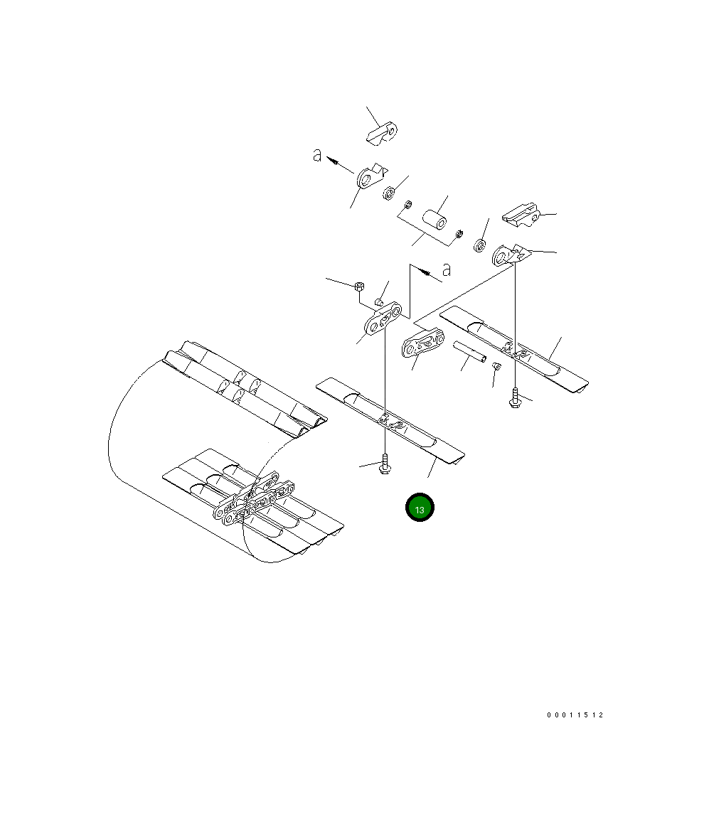 Башмак 10F-A70-4910 Komatsu