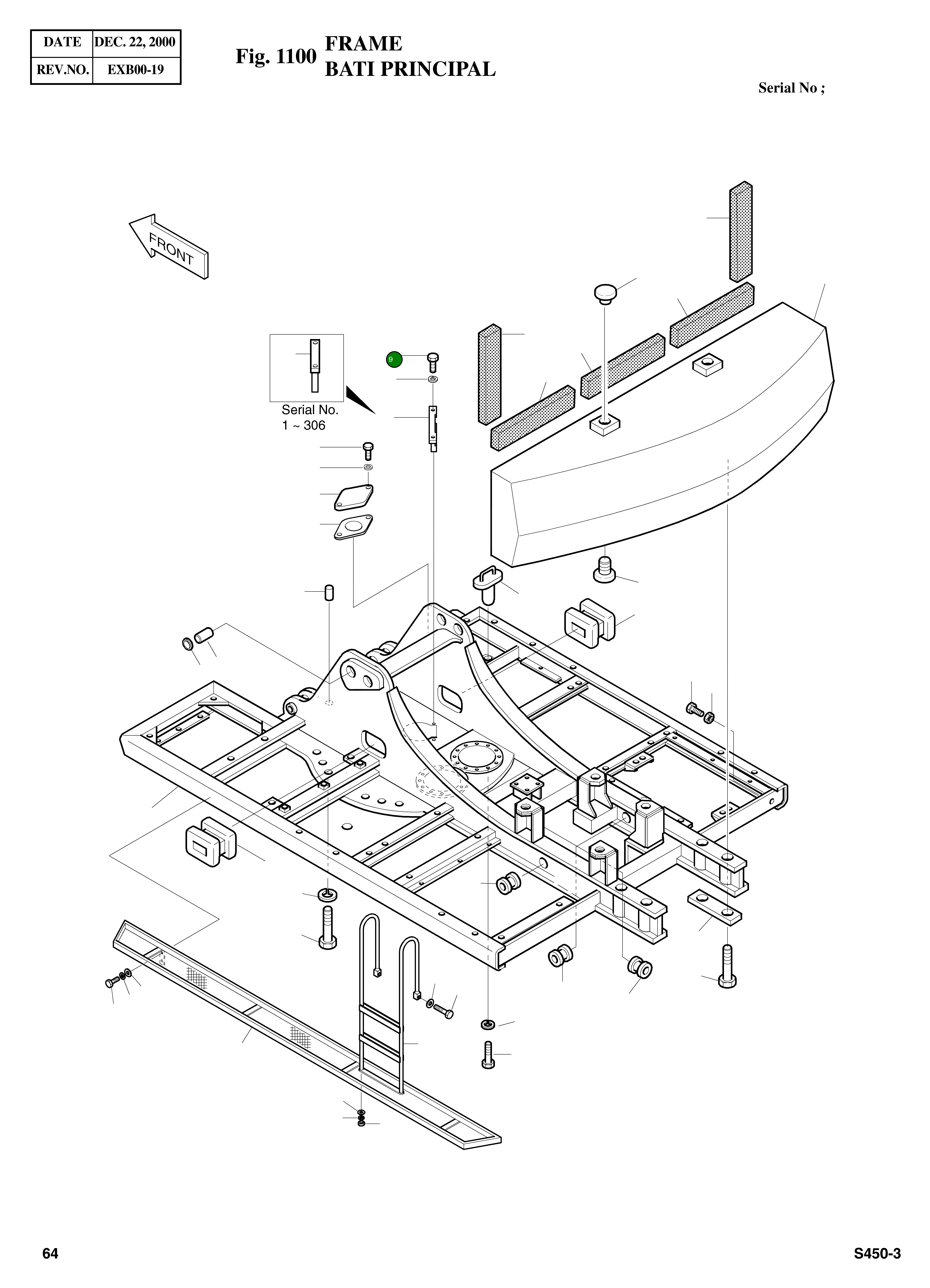 Болт M16X2.0X45 S0521551 Komatsu