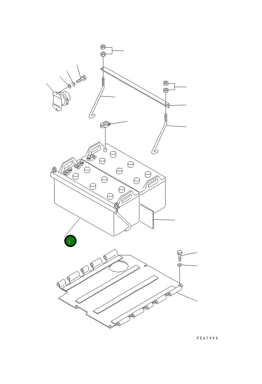 Аккумулятор (145G51) 08000-02215 Komatsu