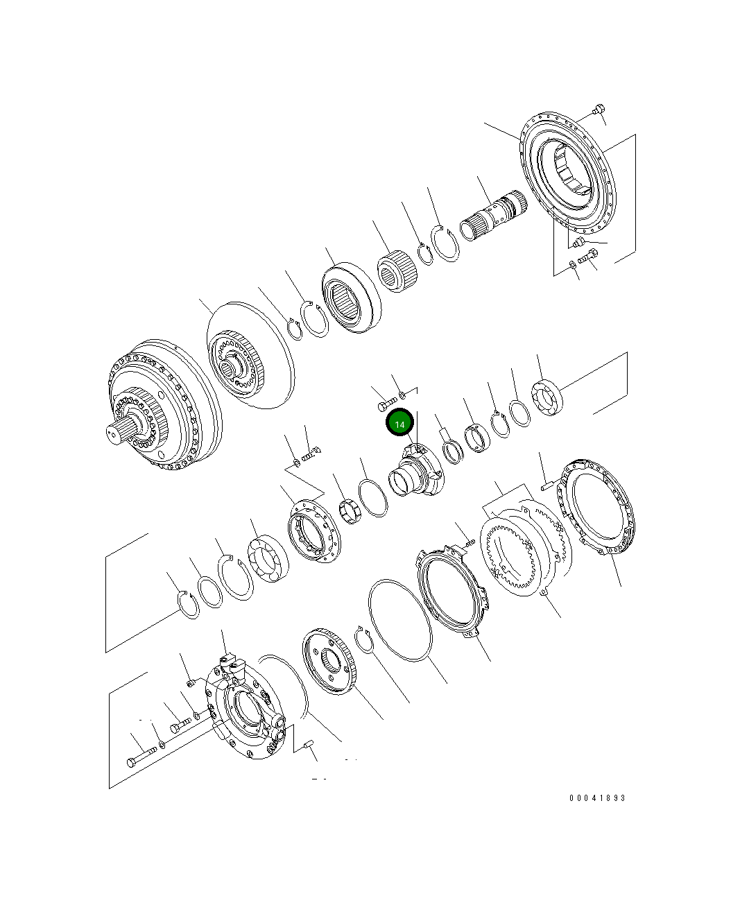 Вал 17A-13-44211 Komatsu