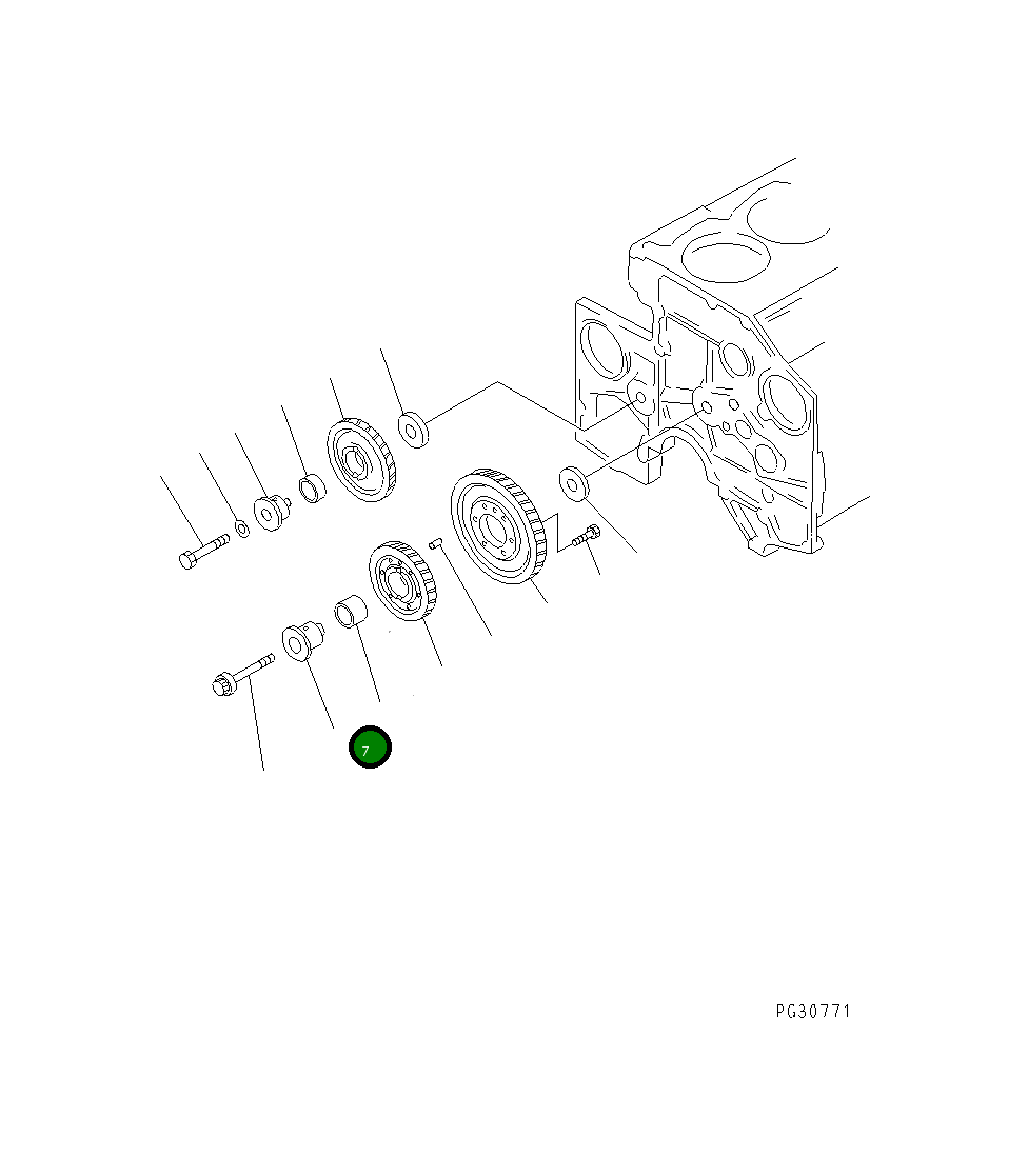Вал 6210-21-2412 Komatsu