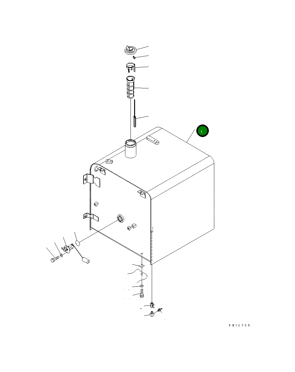 Бак 207-04-A1411 Komatsu