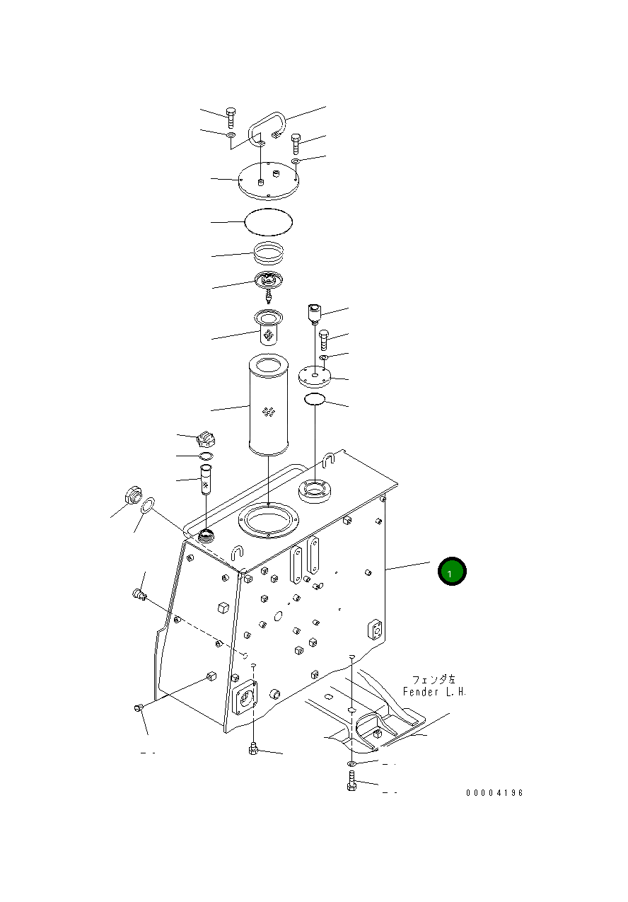 Бак 198-60-55170 Komatsu