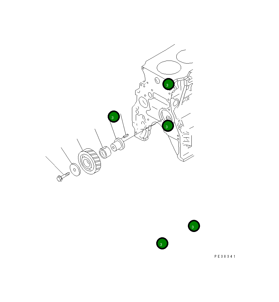 Вал 6204-31-6430 Komatsu