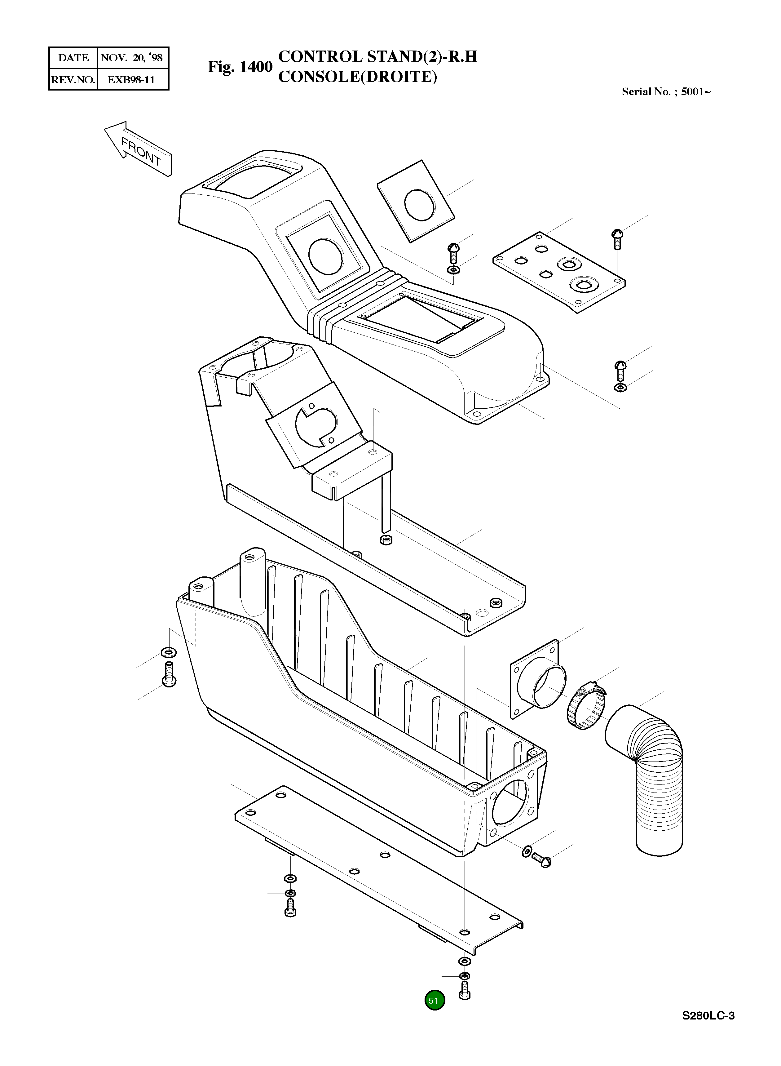Болт M8X1.25X22 S0508952 Komatsu