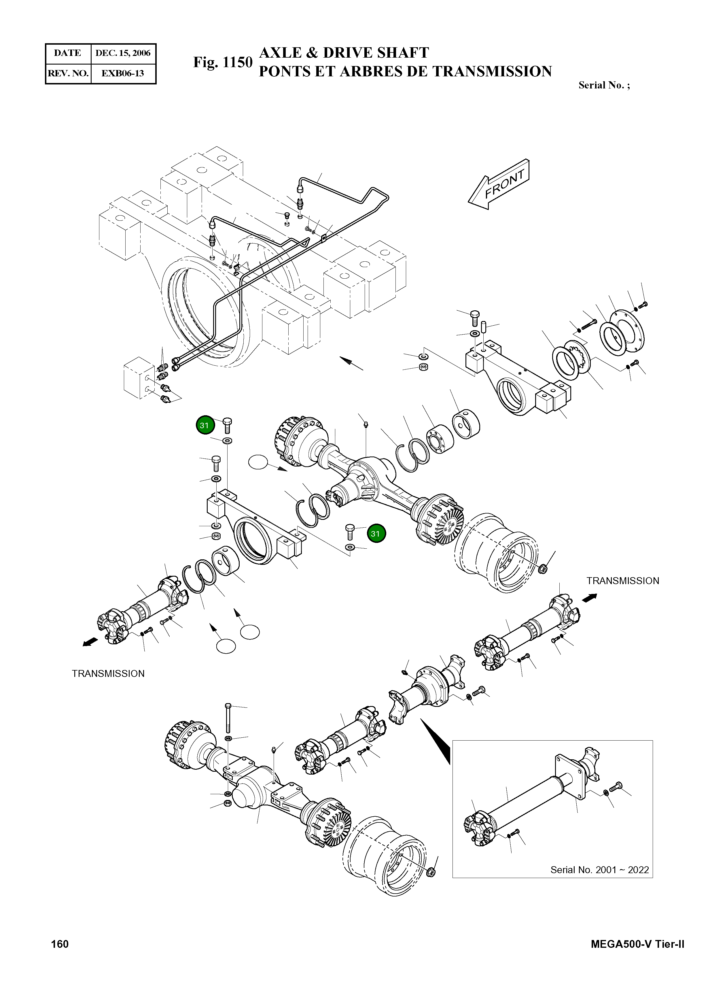 Болт M36X3.0X97 120-00118 Komatsu