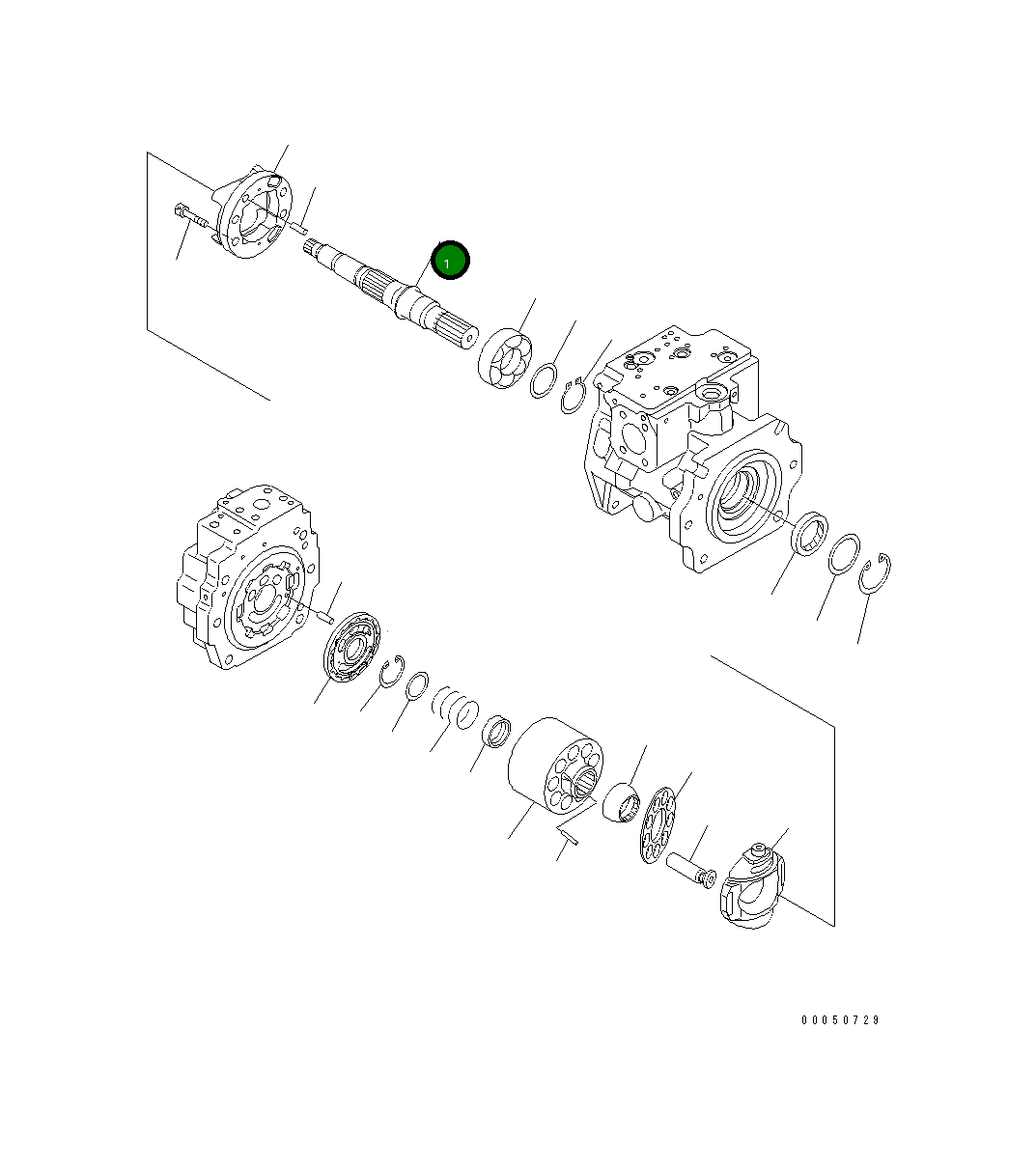 Вал 708-1L-32340 Komatsu