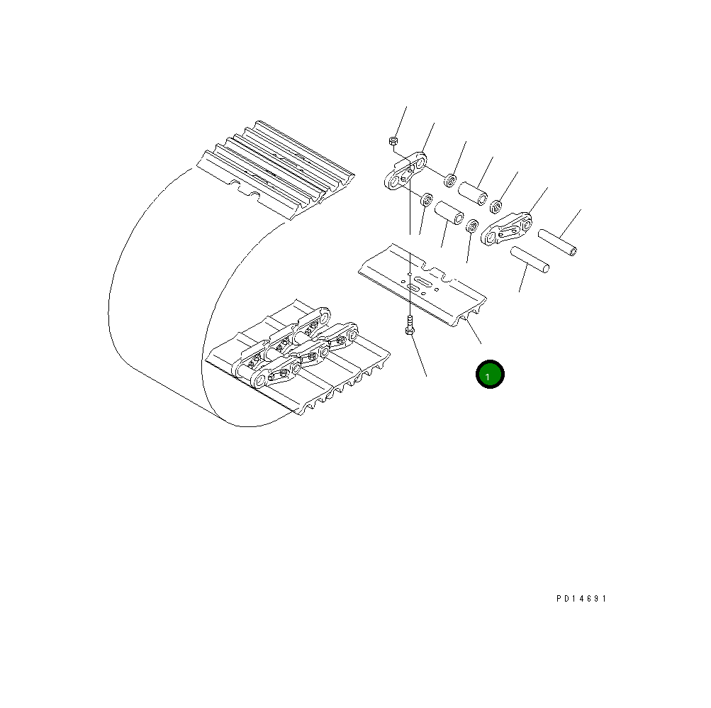 Башмак 20Y-32-21110 Komatsu