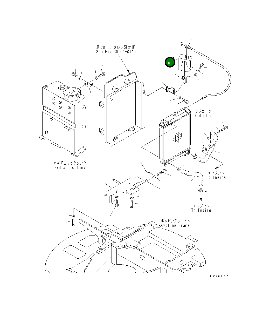 Бак 22M-03-11480 Komatsu
