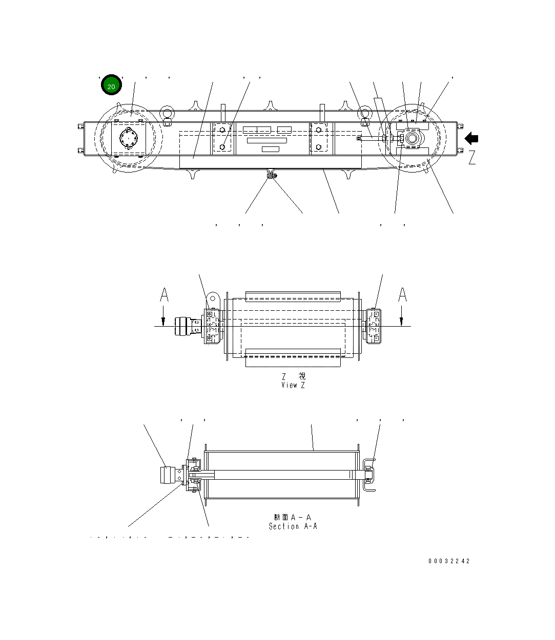 Вал MFS0000251 Komatsu