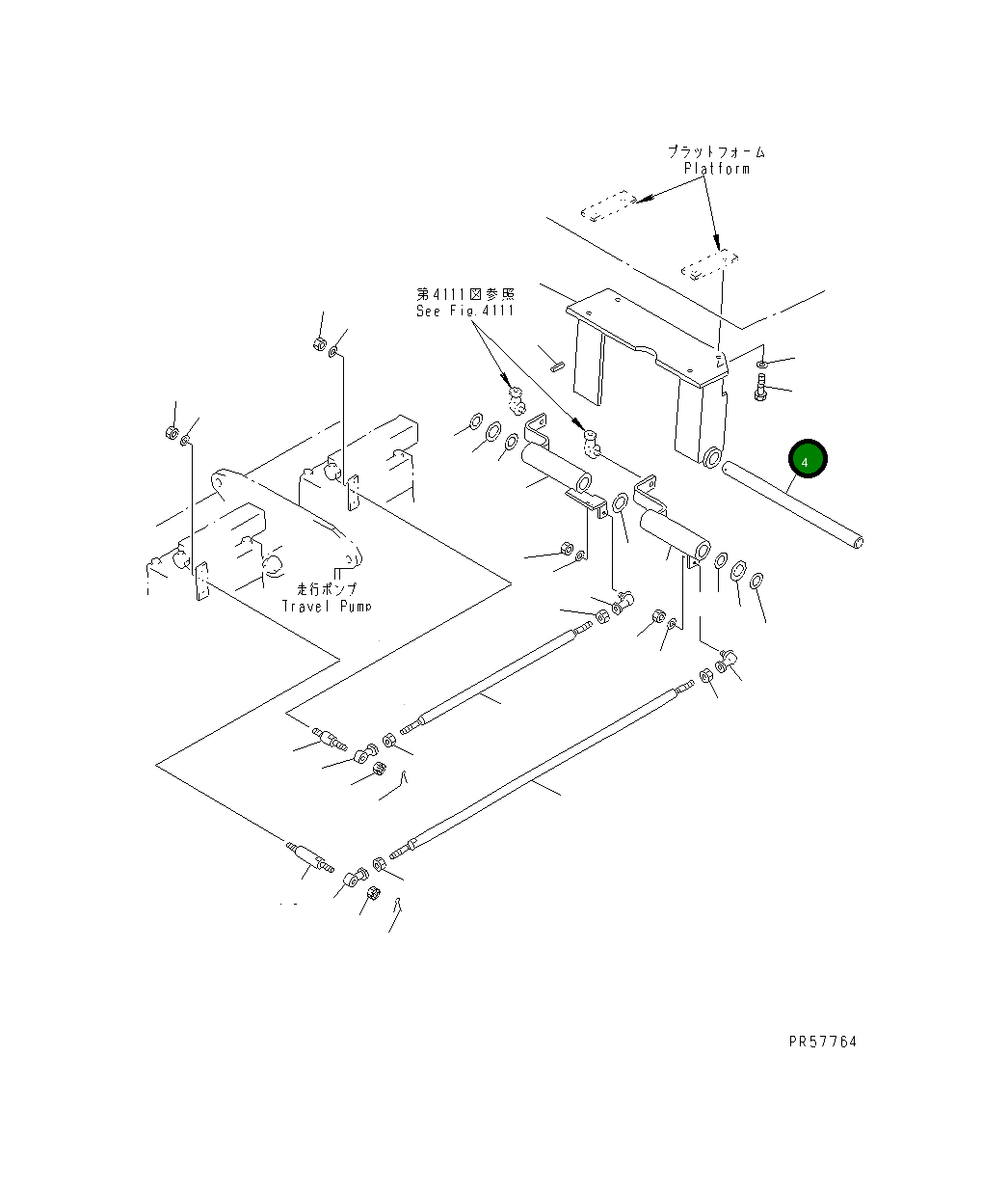 Вал 26C-43-11180 Komatsu