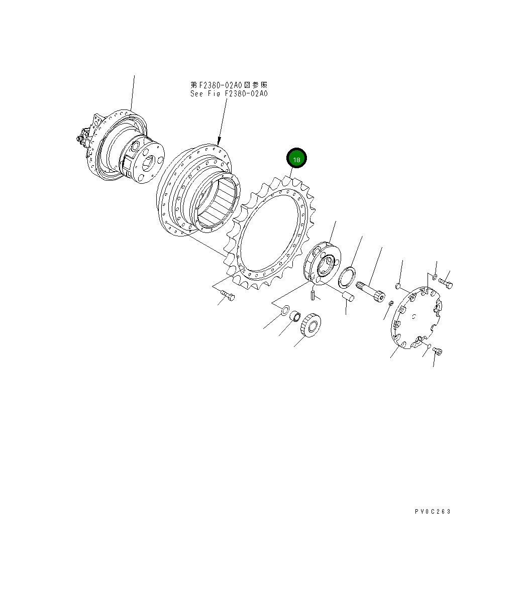 Ведущая звезда 11Y-27-11510 Komatsu