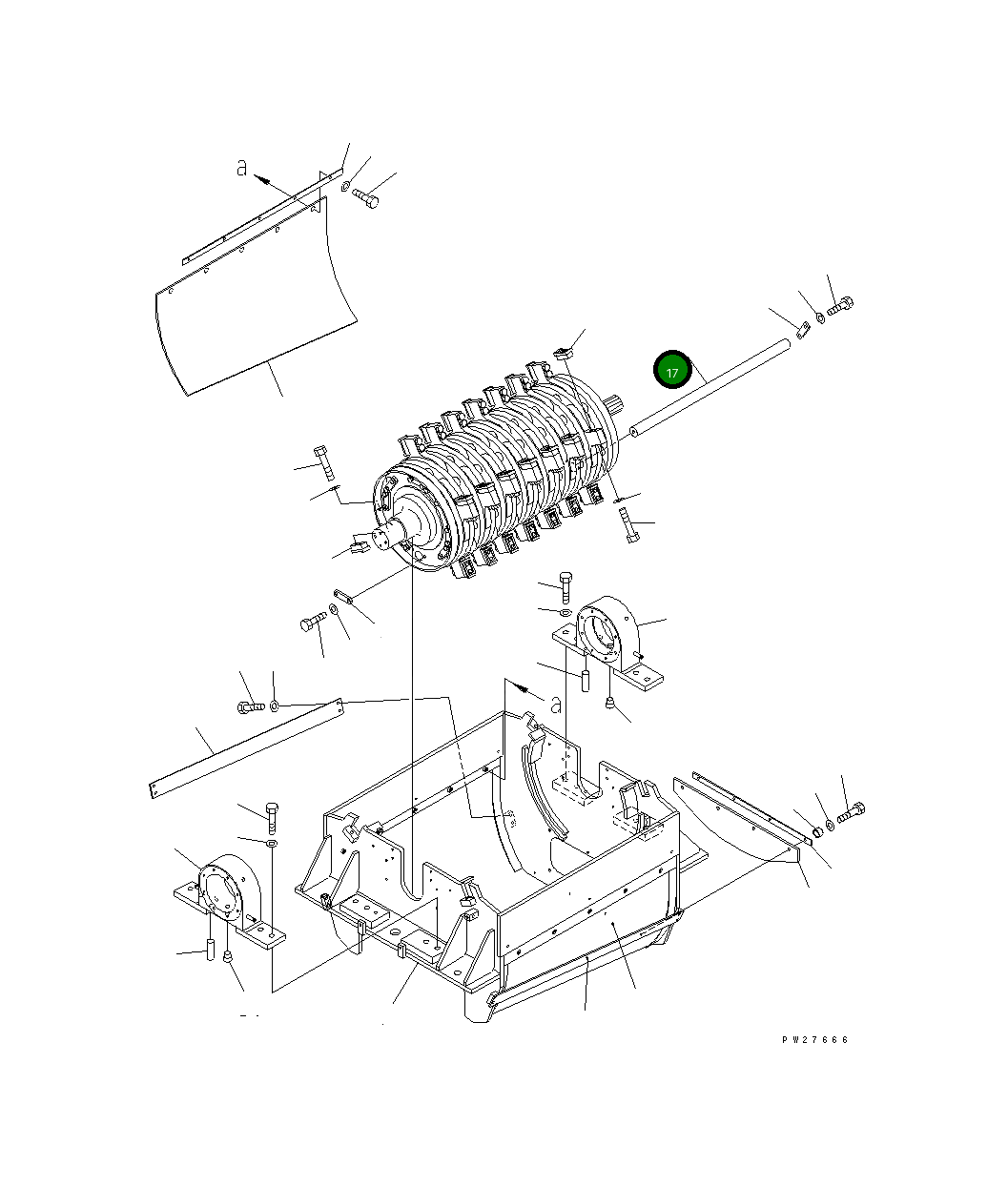 Вал 8287-70-2461 Komatsu