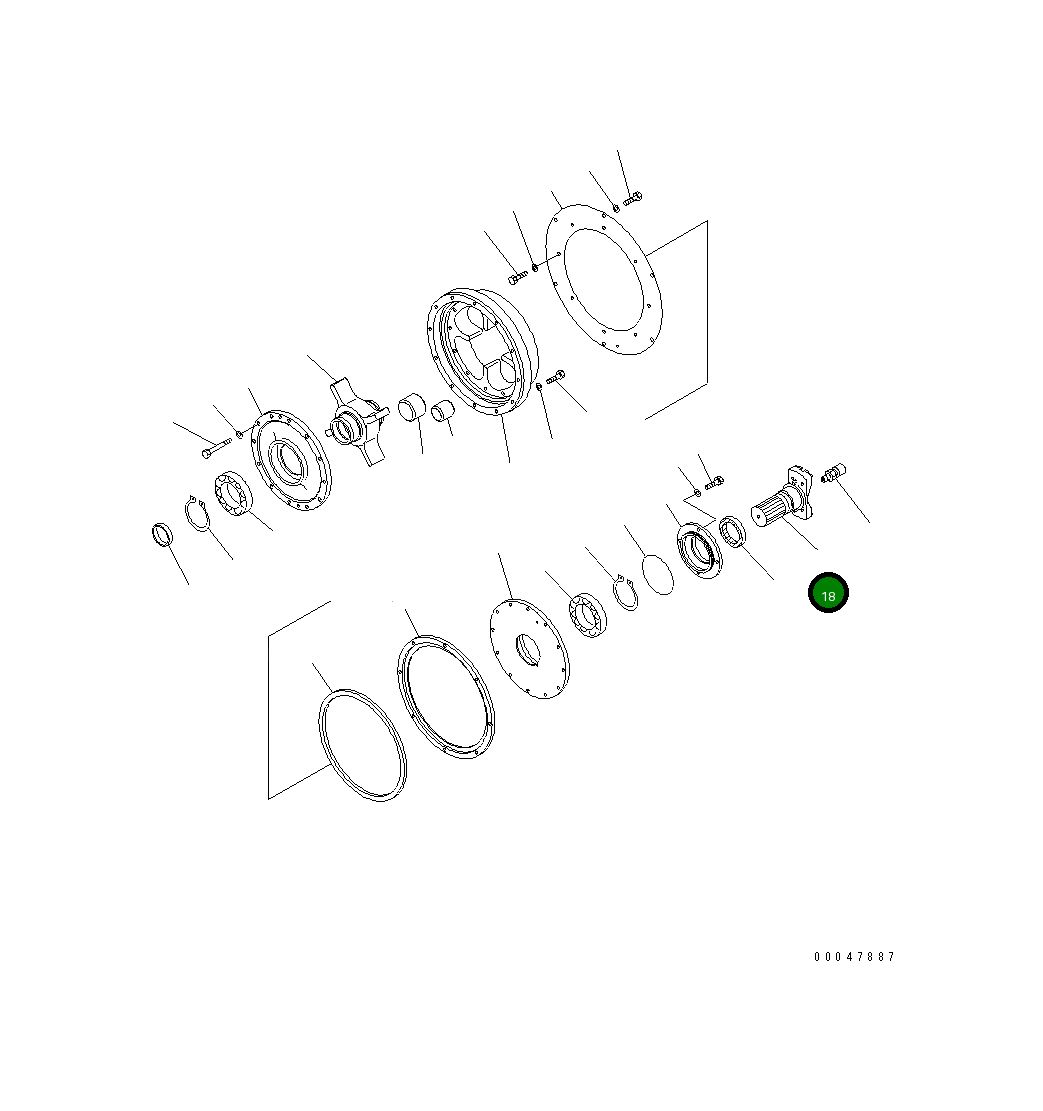 Вал 56D-01-22770 Komatsu