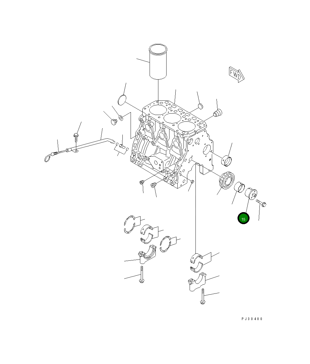 Вал YM129100-25060 Komatsu