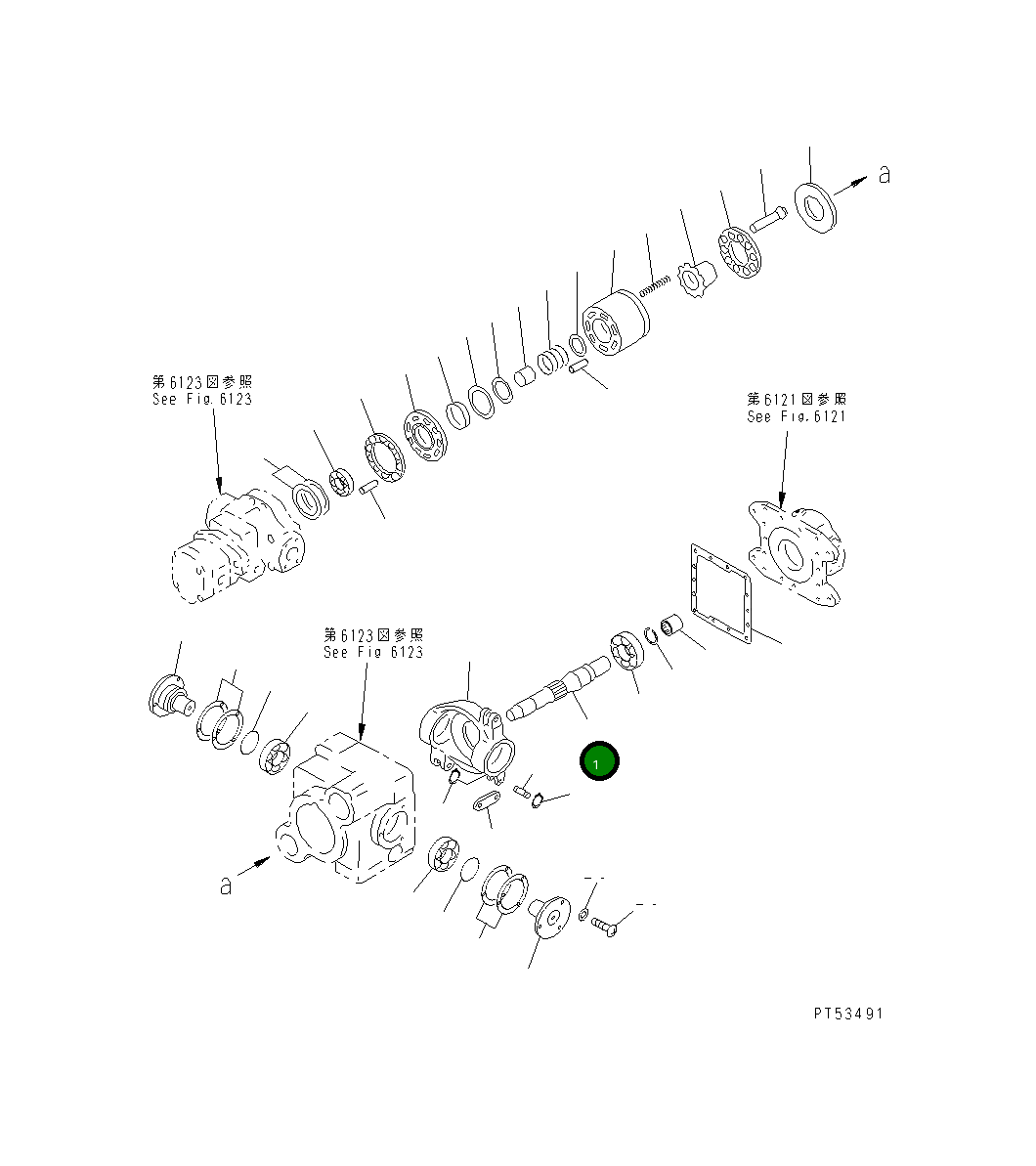 Вал 26C-61-12440 Komatsu