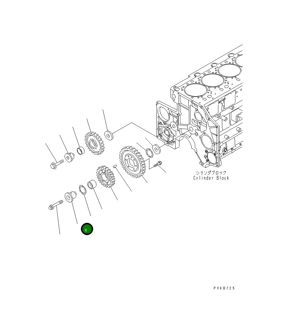 Вал 6210-22-2410 Komatsu