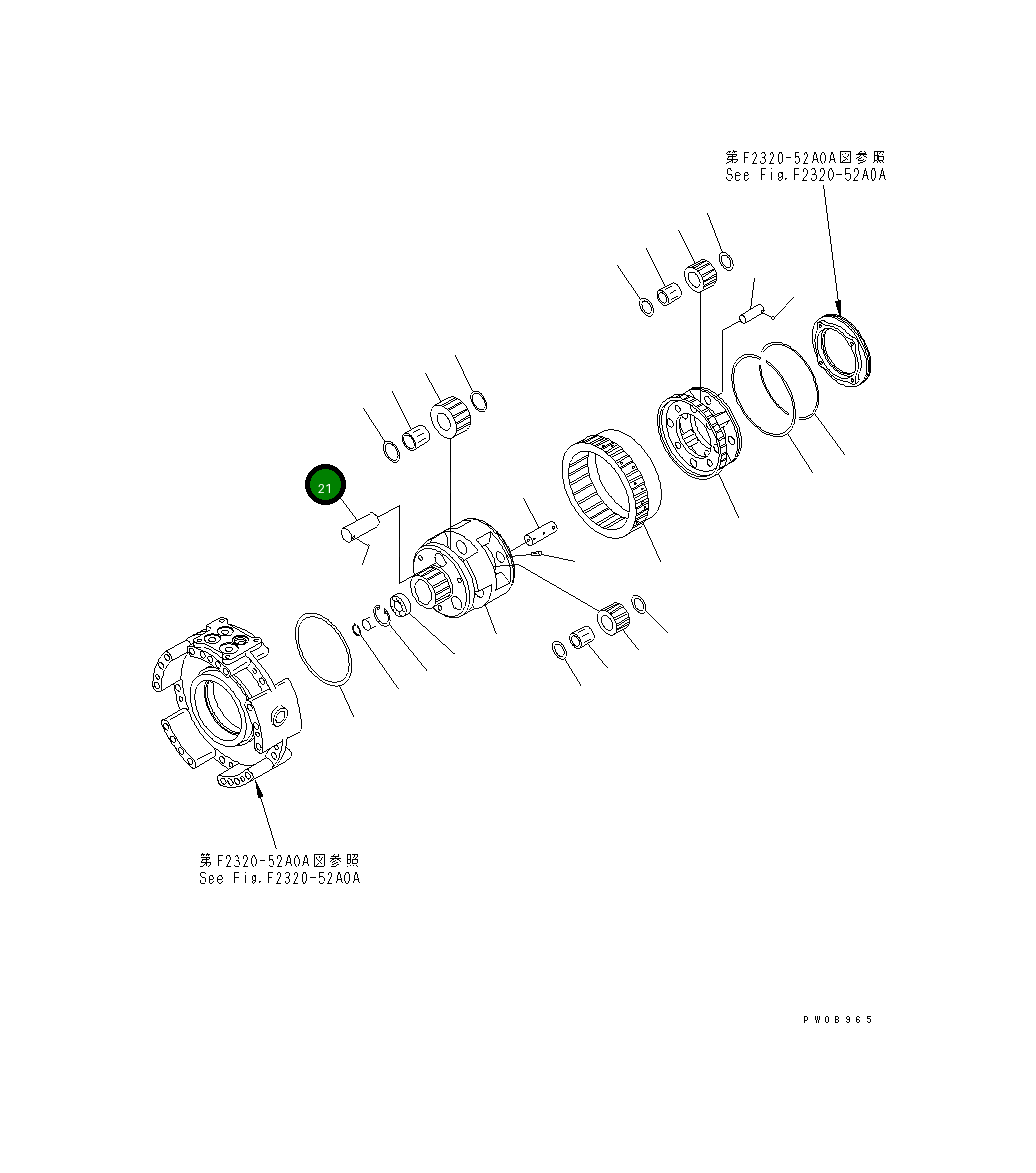 Вал 14X-15-22530 Komatsu