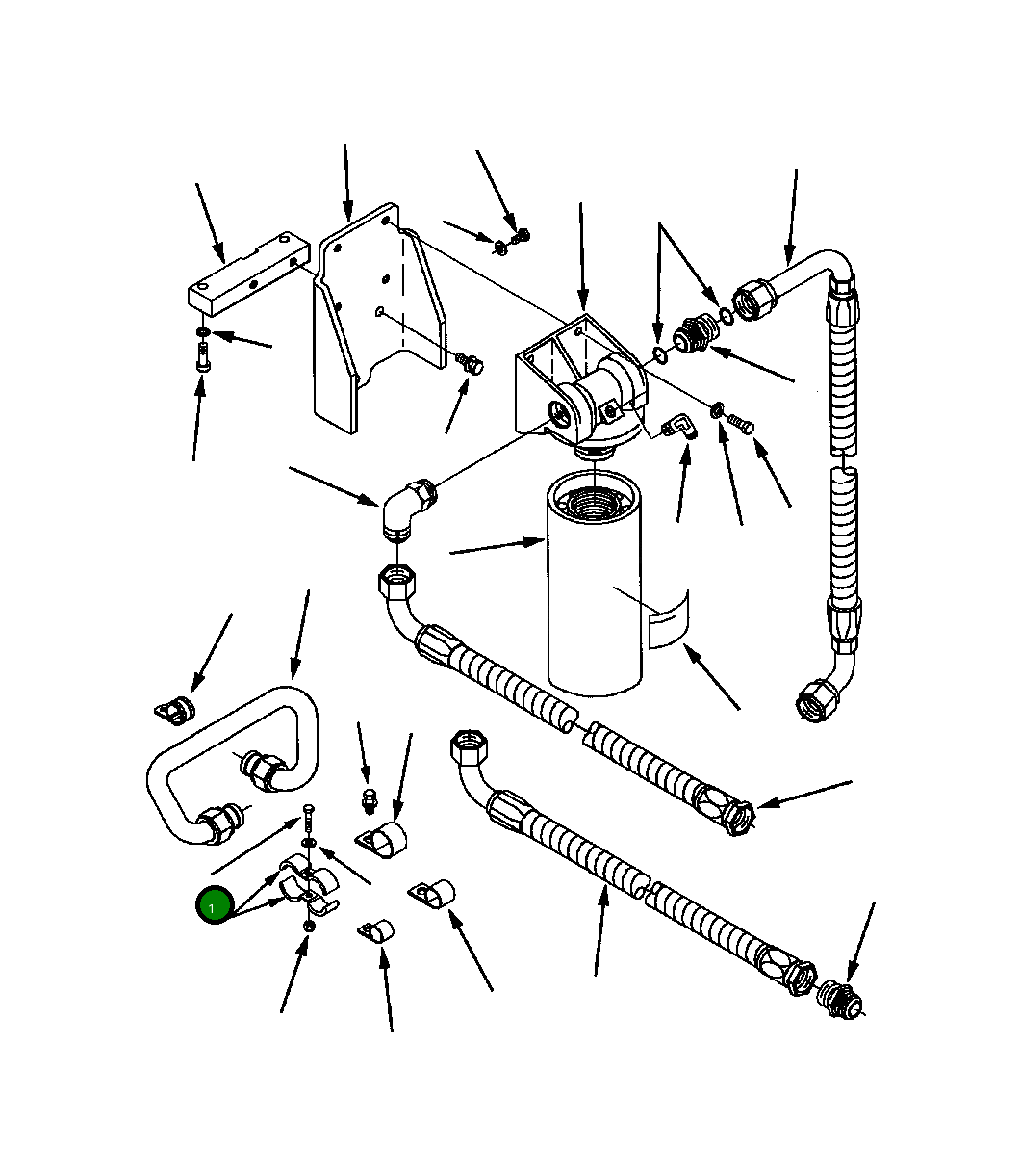 Болт (1/4 - 20x1 1/4 INCH) 1237 994 H1 Komatsu